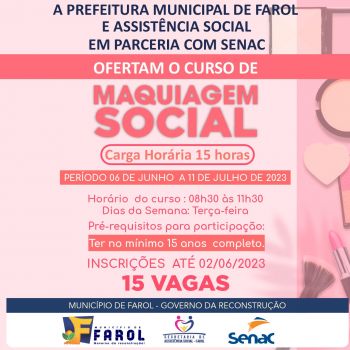 Curso de Maquiagem Social em Farol