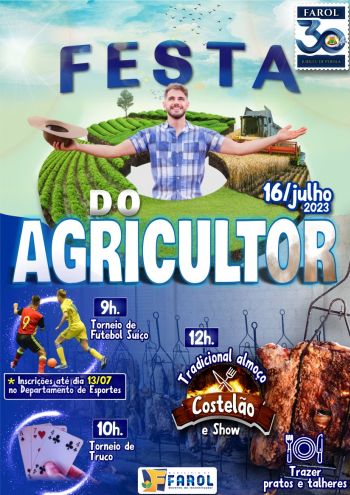 Festa do Agricultor no Domingo dia 16 de julho